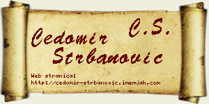 Čedomir Štrbanović vizit kartica